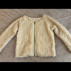White fuzzy jacket